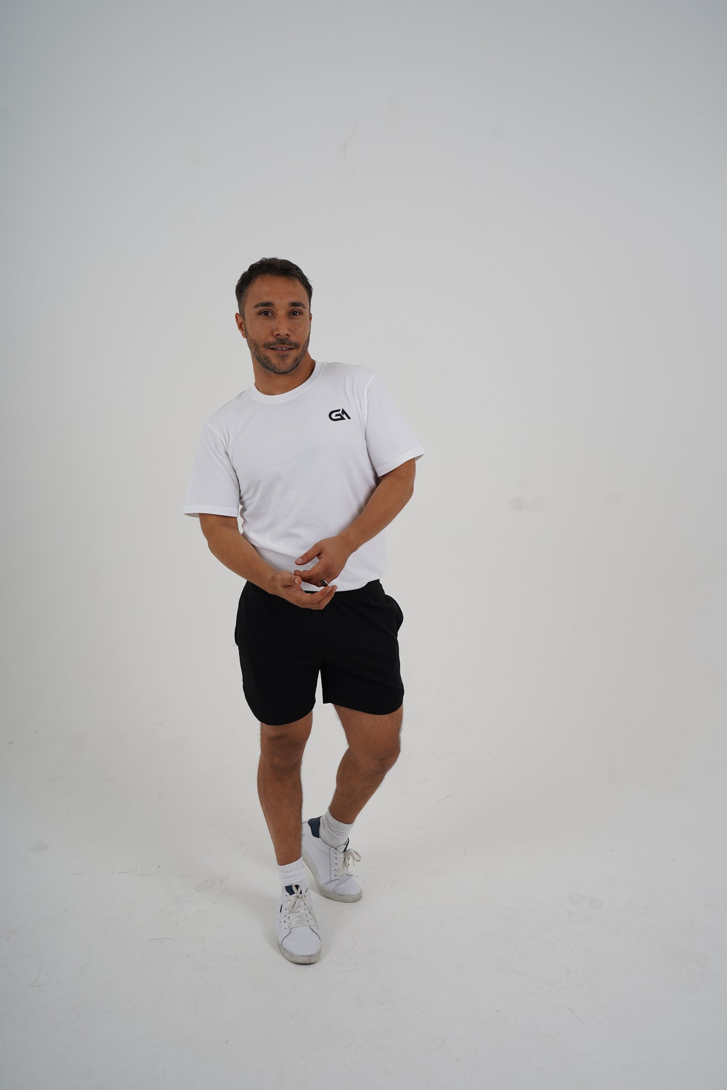 GA Men’s Performance Tee – White / Mint Green