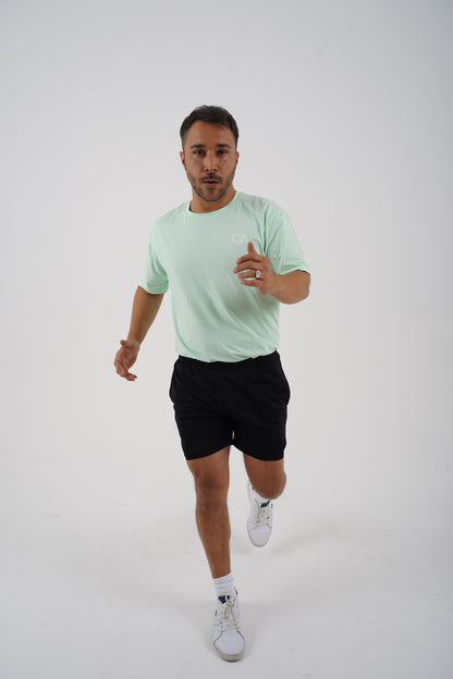 GA Men’s Performance Tee – White / Mint Green