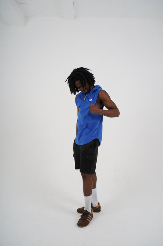 GA Men’s Sleeveless Performance Tank – Blue
