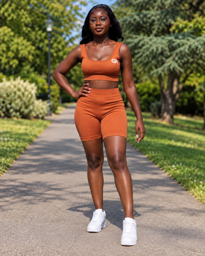 GA Ribbed Bra & Shorts Set