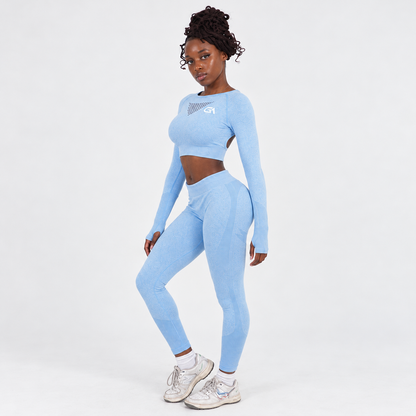 GA Blue Top and Leggings