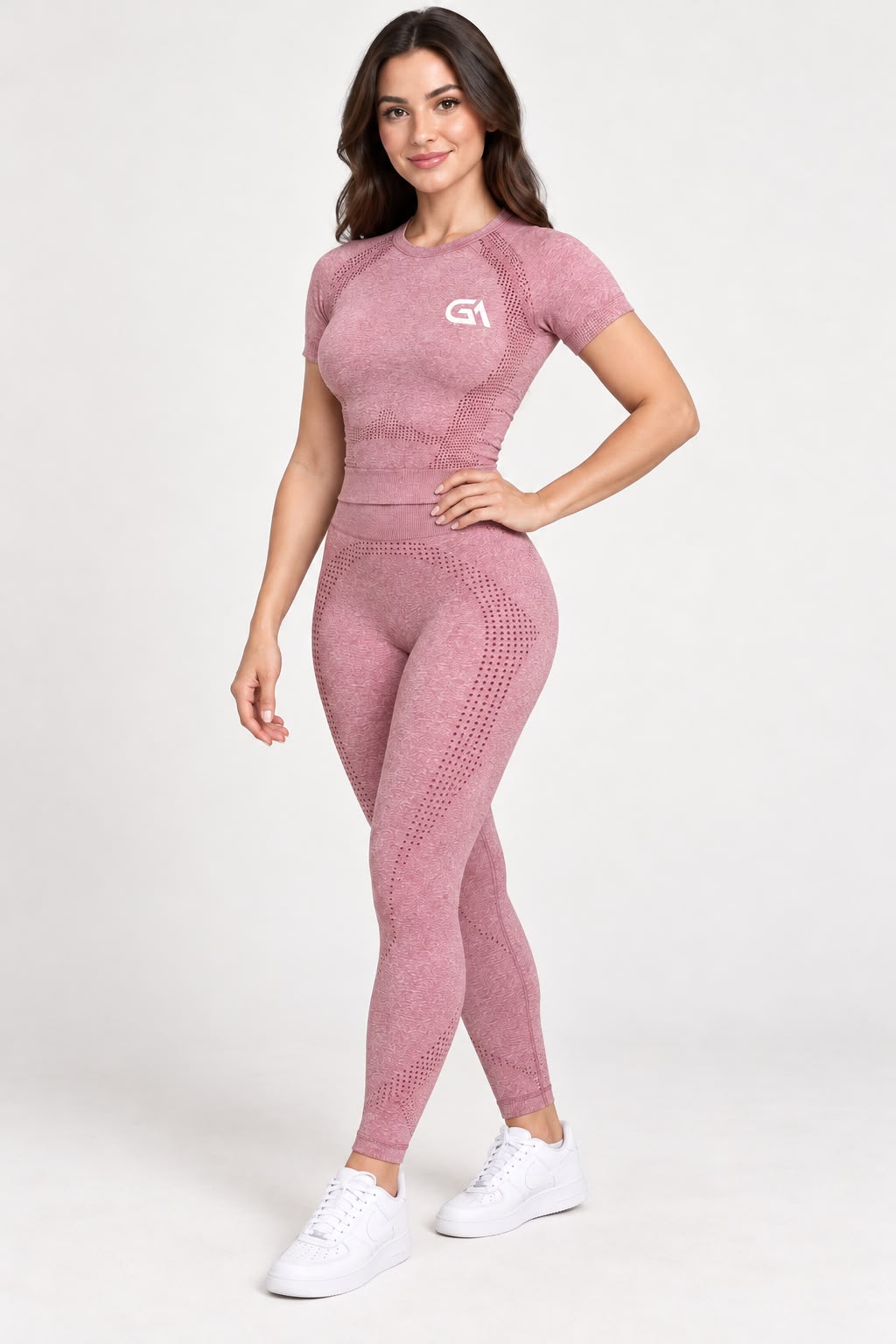GA Pink Bra Top and Leggings